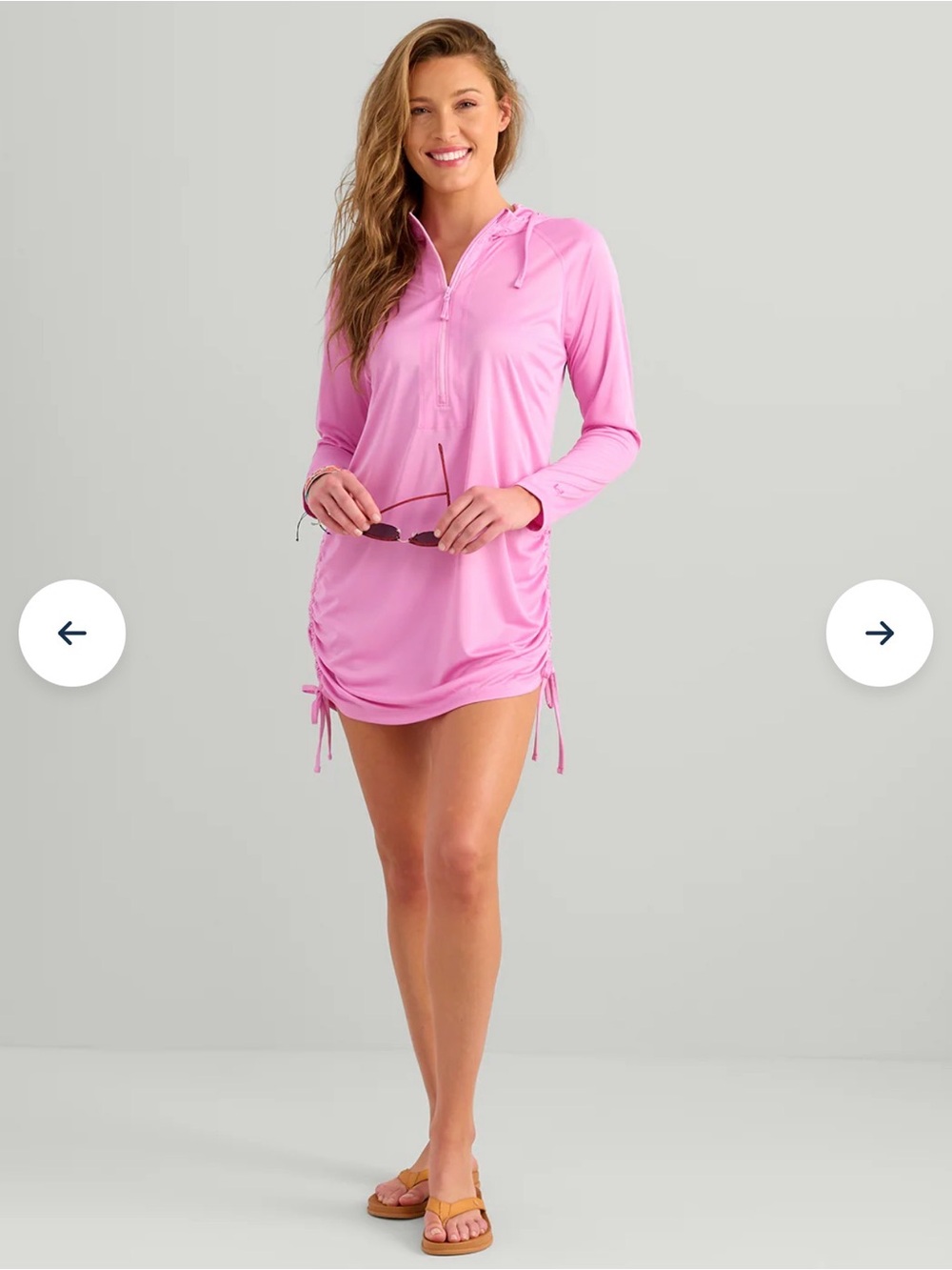 Pink Long Sleeve Tunic Top - Picture 2 of 3